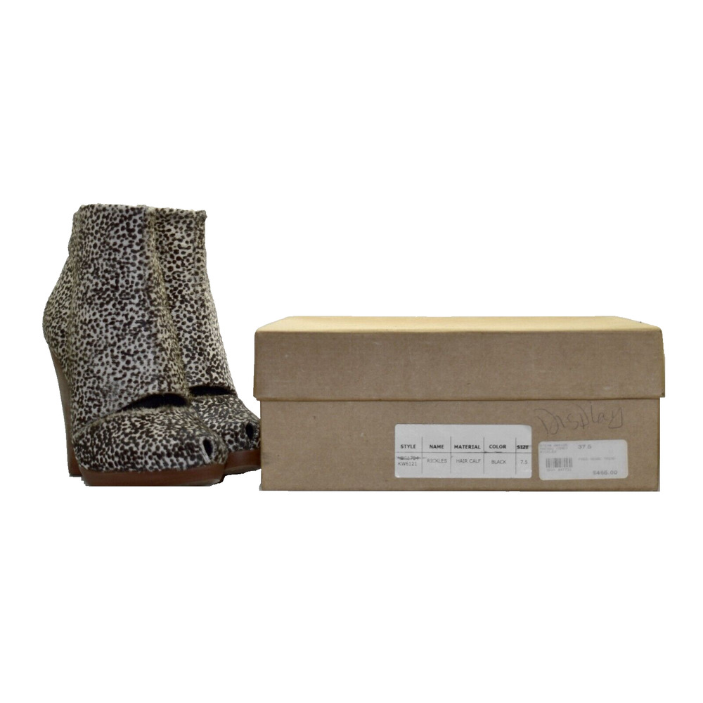 B2 NEW RACHEL COMEY Rickles Black & White Calf Hair Boots Shoes Size 7.5 $465